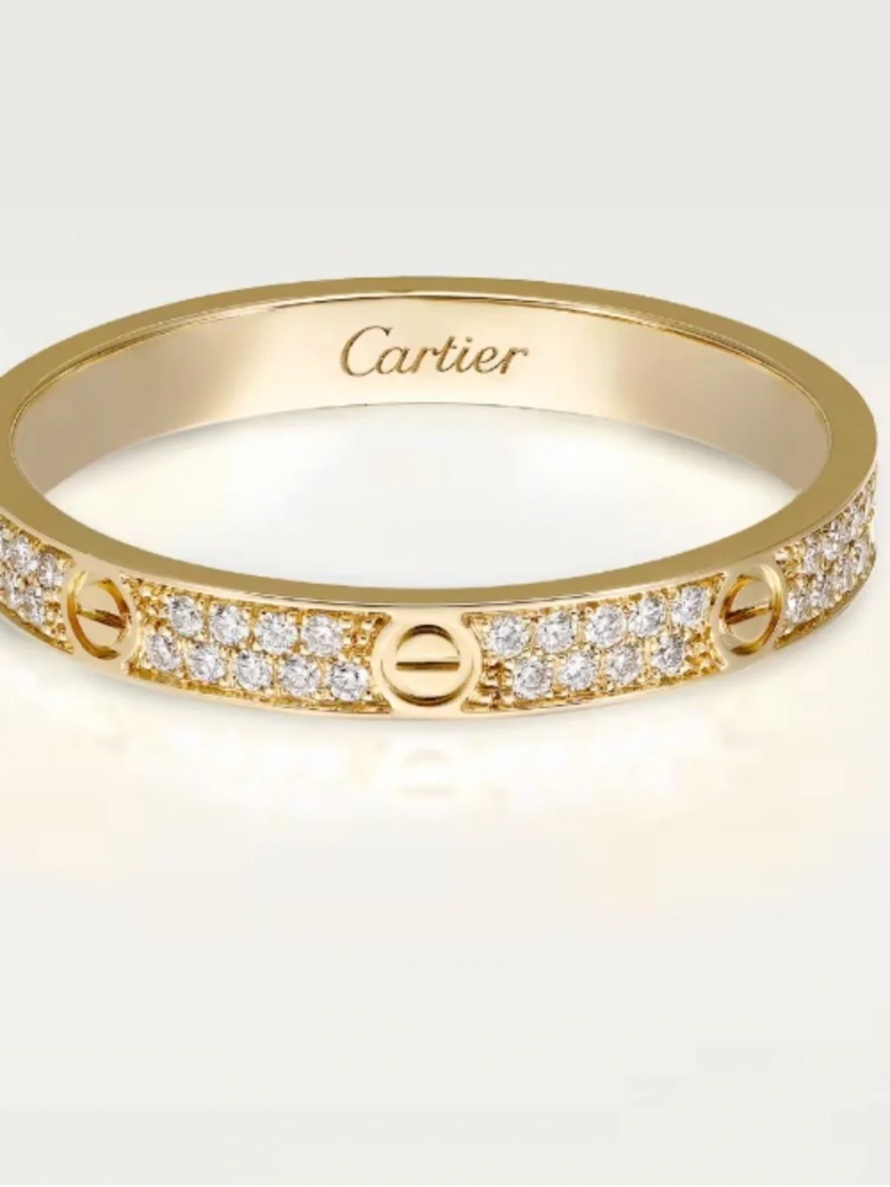 Brand new Cartier Gold Diamond Pavé Love Band